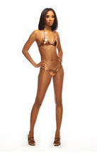 Load image into Gallery viewer, Bronze Baby Gold String Swimsuit
